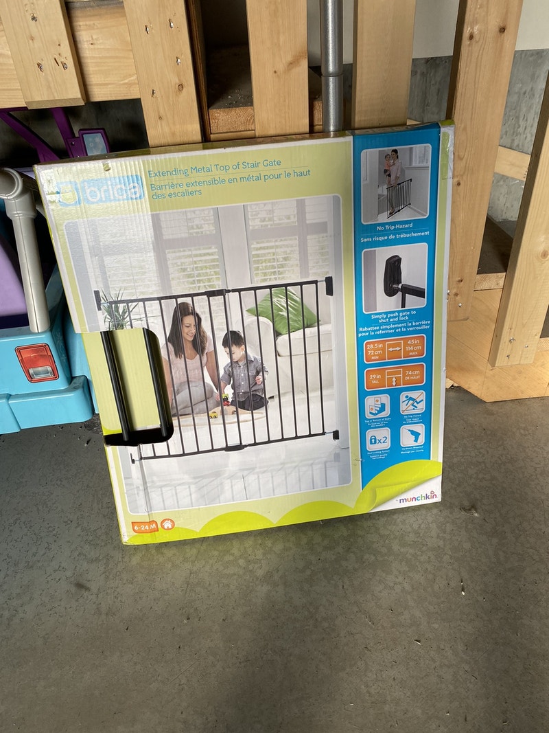 Brica Top of Stair Extending Metal Gate Gates, Monitors & Safety