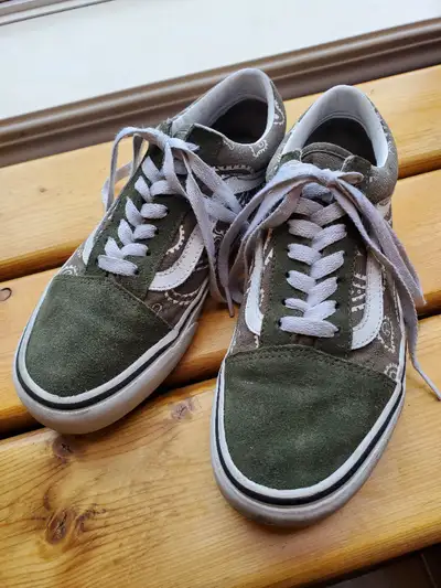 VANS Old Skool Shoe (Green) - US W6 / 22.5cm, View more
