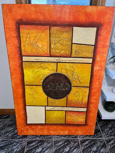 Large canvas artwork..59” x 39.5” pickup east