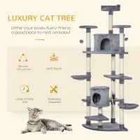 79" Cat Tree Multi-Level with Two Condos