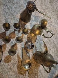 Vintage Brass Coffee Set Napanee Kingston Area Preview