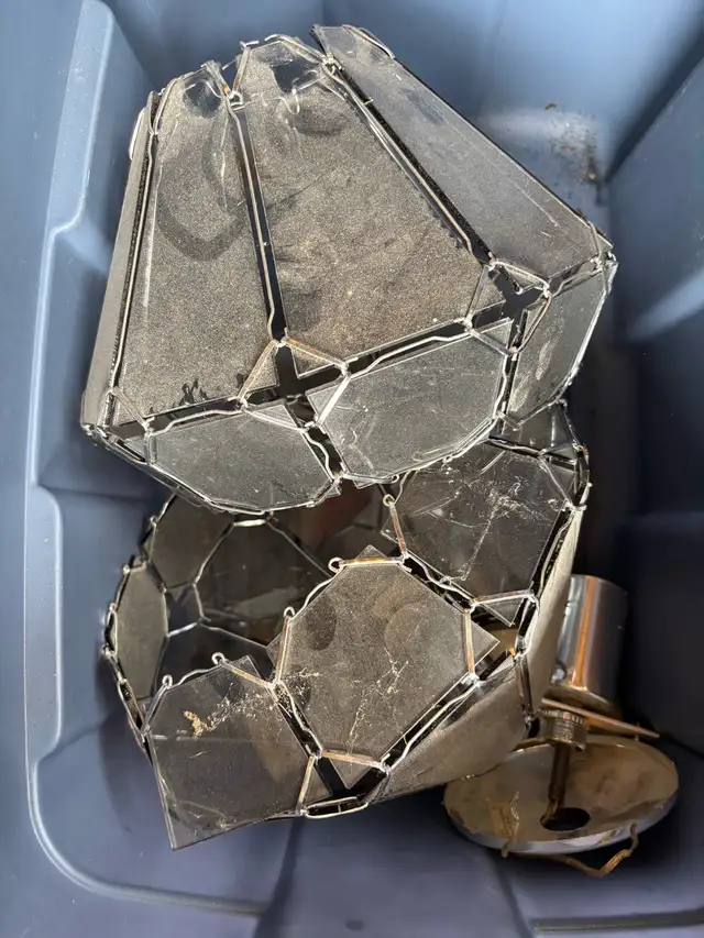 THREE Geometric Pendant Lights - Vintage in Indoor Lighting & Fans in City of Toronto - Image 6