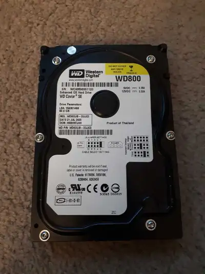 80 GB Western digital IDE hard drive, View more