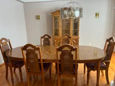 Dining Room Table and China Cabinet Set (can be sold separately), View more