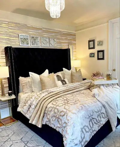 New Black high headboard bed frame for sale, View more