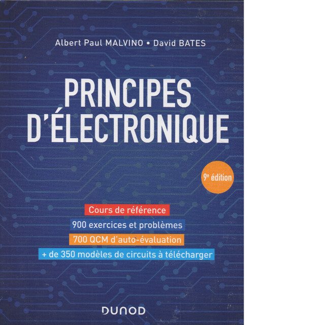 Principes d'électronique : cours et exercices corrigés 9e éd. dans Manuels  à Longueuil/Rive Sud