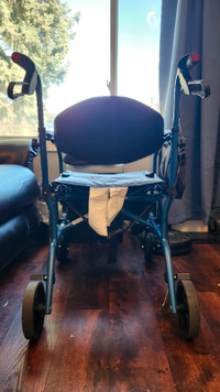 Medline  Combination Transport Chair and Rollator, 18" Wi Walker