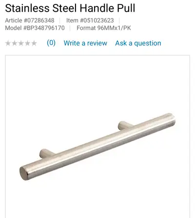 NEW RICHELIEU GROUP OF 10 STAINLESS STEEL HANDLE PULLS, View more