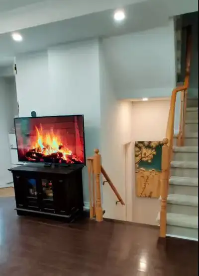 TV stand with TV included , View more