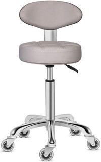 Heavy duty Swivel Stool Chair Adjustable Height (Grey)