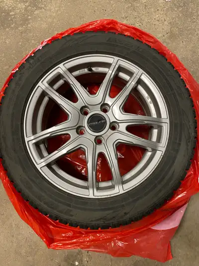 Set of 4 Toyo winter tires on 16” Proline rims. Tires were used 1 season. 5x108mm bolt pattern and a...