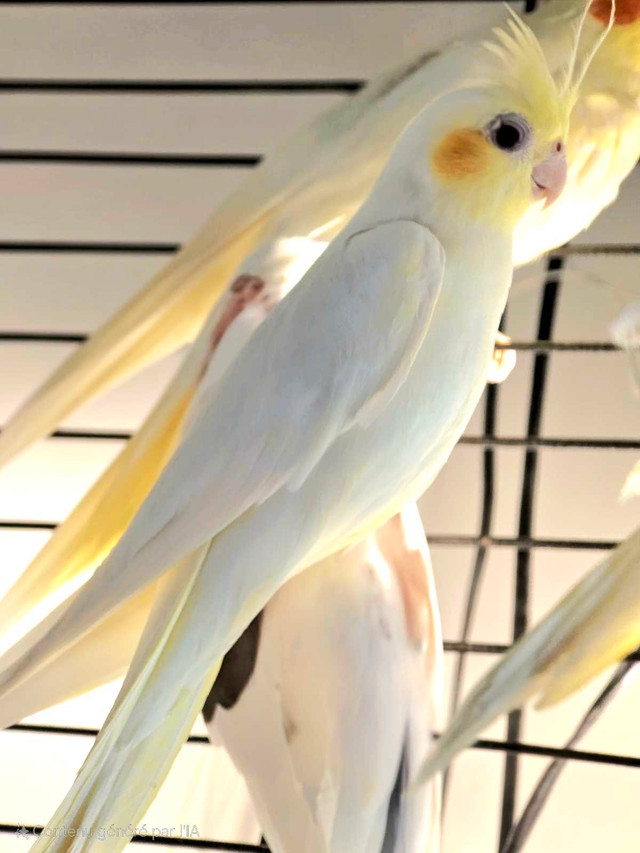 Bébés cockatiels lutino à nourrir ( VENDU) dans Oiseaux à adopter  à Laurentides - Image 4