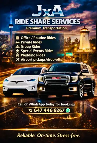 JxA Rideshare Services - 647 446 8267, View more