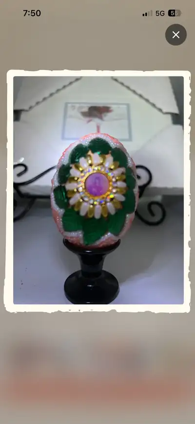 Ukrainian Pysanky Beaded Egg, View more