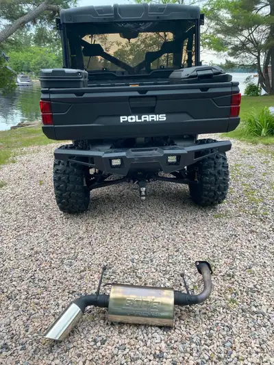 Borla Pro XS custom made for Polaris Ranger 1000. Sold to old man who wants the machine quiet…. Grea...