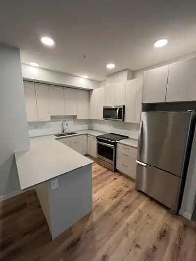 Available August 1st! Two bedroom two bathroom modern, easy maintenence condo suite for rent in a ve...