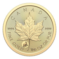 2024 TREASURED MAPLE LEAF GOLD BULLION COIN 24 karats BRAND NEW!