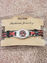 TORONTO RAPTORS FASHION LEATHER BRACELET 