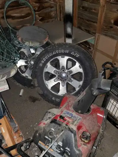 Set of 4 truck winter tires on rims for sale . Asking 300 for set .