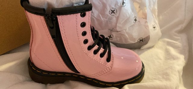 BRAND NEW Kids Pink Paten Leather Docs (US 7) in Kids & Youth in Cambridge - Image 3