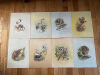 16 Wildlife Quaker Oats Collection by Artist Michael Dumas $200 