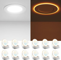 NEW: 12 Pack 4 Inch 5CCT Recessed Light with Night Light