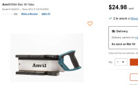 Anvil Mitre Box W/ Saw handyman carpenter tools