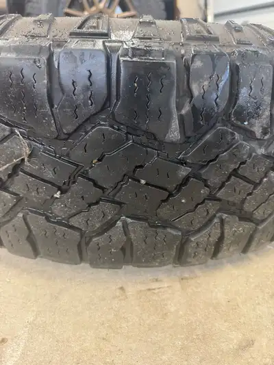 I have a set of good year wrangler duratracs on rims good shape tires still have lots of life left t...