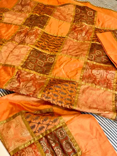 Hand made Indian style bed spread in king size. Never used