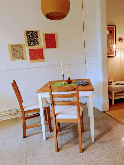 IKEA Kitchen Table and Two Chairs / Table de cuisine IKEA et deu, View more
