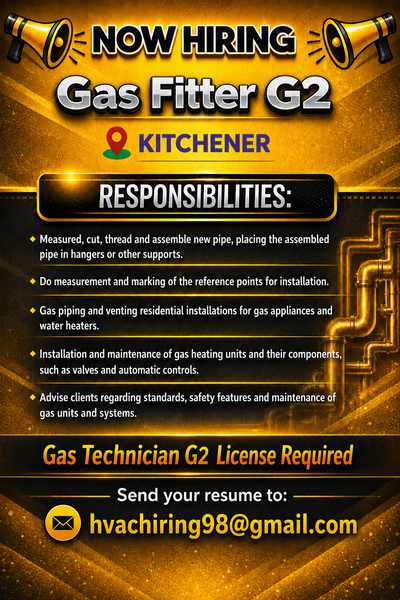 Hiring Gas technician, View more