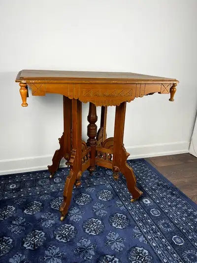 Vintage Solid Wood Side Table / Console Table, View more