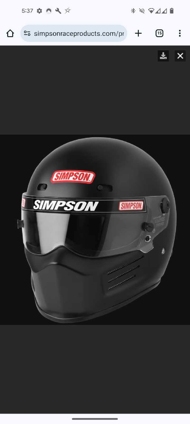 **NEUF** SIMPSON SUPER BANDIT - Motorcycle Helmet Casque moto dans Vêtements, chaussures et accessoires  à Saguenay