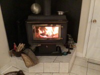 Fireplace , airtight wood burning cast iron stove