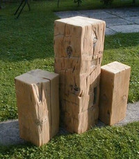 timber chunks - antique timbers cut to size - perfect end tables