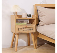 New Side Table with Rattan Drawer