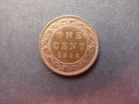 1858 Canada 1 cent coin