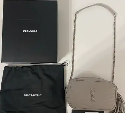 SAINT LAURENT Grain De Poudre Matelasse Monogram Mini Lou Camera, View more