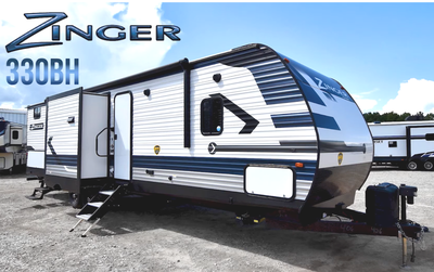 Reg. $25,000 --- Now $7,000 OFF SALE during February 2026 Zinger 330BH travel trailer by CrossRoads...
