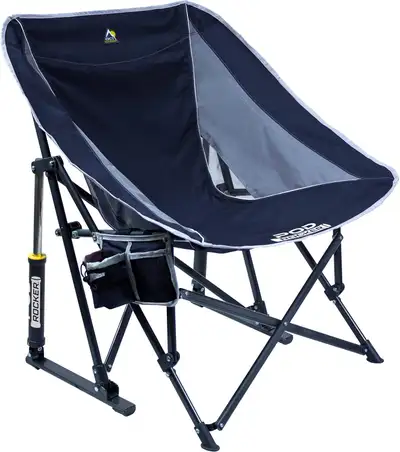 New GCI Outdoor Pod Rocker Collapsible Rocking Chair Black, View more