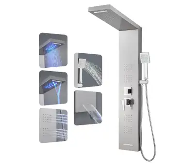 Brand New Brushed Nickel Rainfall Shower Panel For Sale, View more