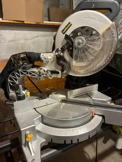 Sliding compound mitre saw and stand, View more