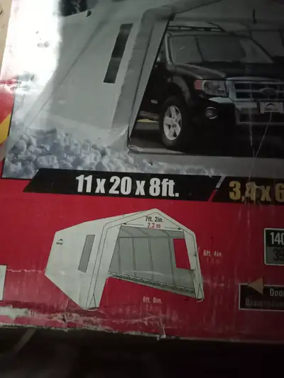 Garage Shed Tent 20' Length 11' Width New RV Shelter Car New, View more