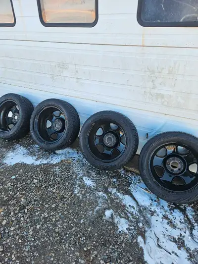 Storage locker clean out: Mud/snow tires. 225/55/R17. J 17 x 6 1/2J. I believe these fit a Honda CRV...
