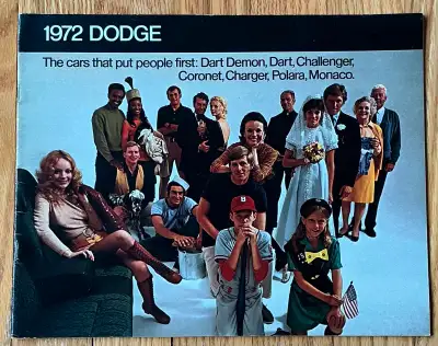 1972 DODGE FULL LINE AUTO BROCHURE FOR SALE THIS BROCHURE HAS 32 PAGES SHOWING MODELS OF THE DART-DE...