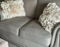  Two satin covered throw pillows from pier one