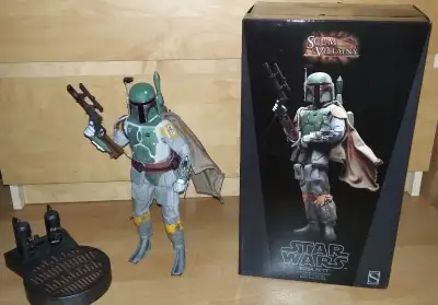 Selling a Sideshow Collectibles 1/6th scale Scum and Villainy Boba Fett Star Wars figure. The figure...