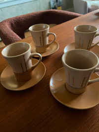 Stokes Espresso Set of four cups and saucers in the box