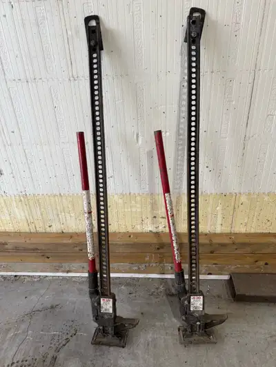 Hi lift brand farm jacks, few years old but they work great. 75 ea or 140 for both