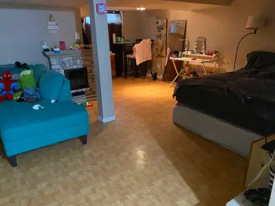 Location! Location!! Location!!! Affordable furnished basement in a 3BR townhouse;queen bed, couch,...